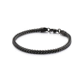 Man Stainless Steel Double Layer Cuban Chain Bracelet -MJ/BC: Steel color / 3mm * 20mm