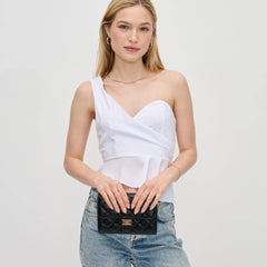 Winona Quilted Multi-Compartment Crossbody: Black