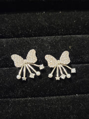 Silver or Gold Bow Earrings