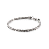 Man Stainless Steel Double Layer Cuban Chain Bracelet -MJ/BC: Steel color / 3mm * 20mm