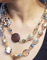 Two Layer Beaded Necklace Set