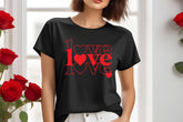LOVE, custom hand pressed t-shirt
