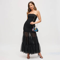 Phoebe Evening Bag: Black Multi