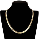 18 INCH, 8mm Stainless Steel Metal Chain Necklace: Rhodium