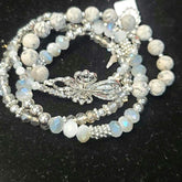 Multi-Colored Beaded Bracelet Sets: Gold & Silver Accents