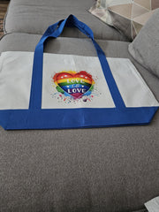 Rainbow Heart Tote