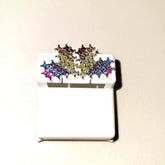 Sterling Silver, Cubic Zirconia Heart Earrings