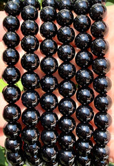 Natural Black Onyx 8mm Crystal Healing Stretch Bracelet 7.5"