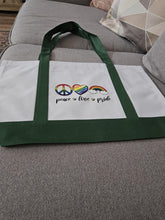 Peace, Love, and Pride Tote