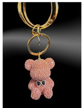 Cubic Zirconia Purse Charm Keychain