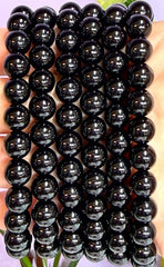 Natural Black Onyx 8mm Crystal Healing Stretch Bracelet 7.5"