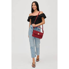 Sidney Crossbody: Red Black