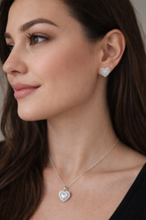 Heart shaped Cubic Zirconia Earrings