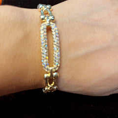 Gold Link Bangle