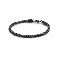 Man Stainless Steel Double Layer Cuban Chain Bracelet -MJ/BC: Steel color / 3mm * 20mm