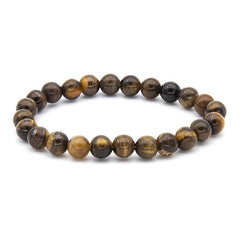 8MM Elastic Natural Stone Bracelets - CS: Tiger's Eye Stone