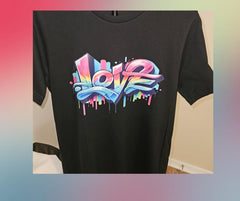 Graffiti Love Custom T-shirt/ Unisex