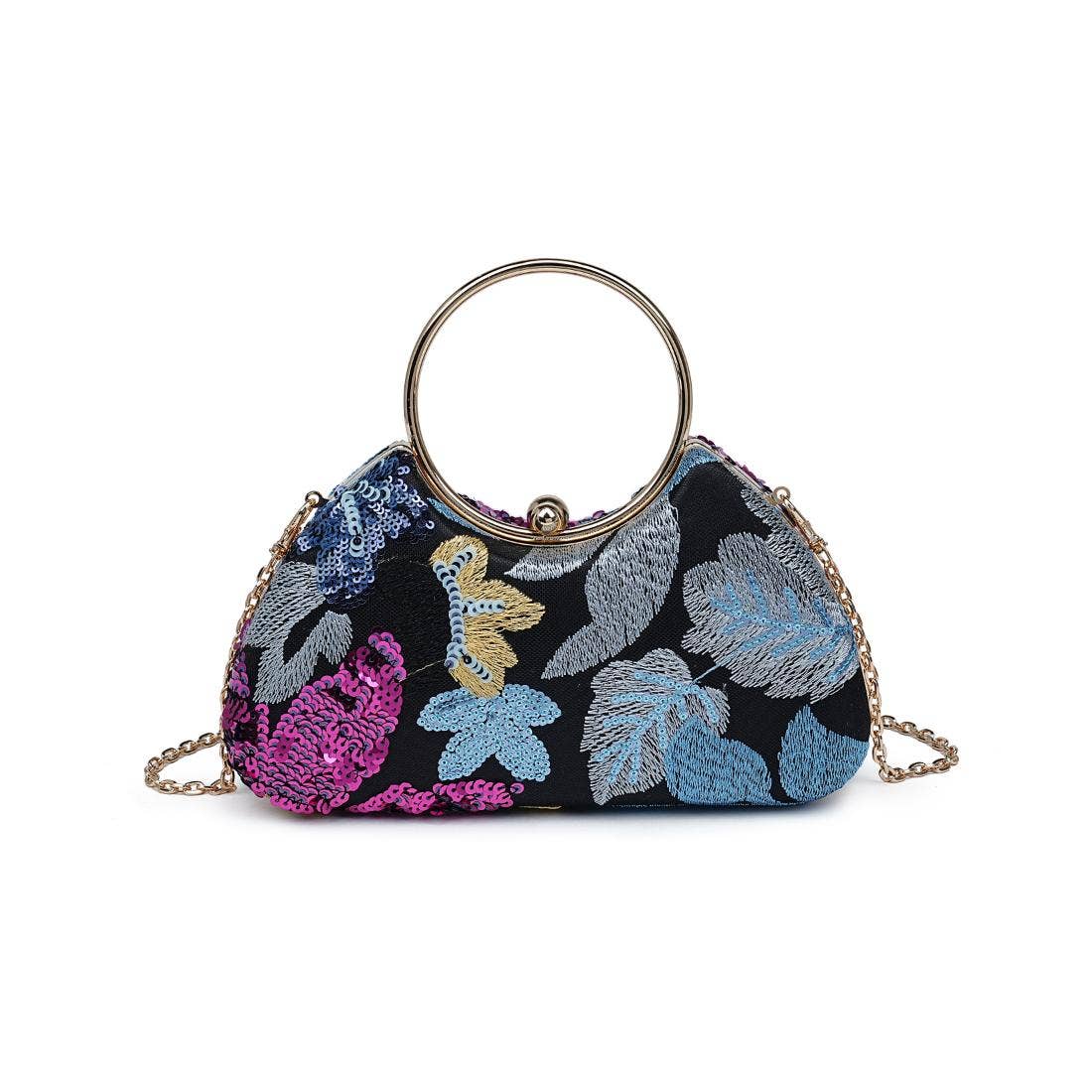 Phoebe Evening Bag: Black Multi