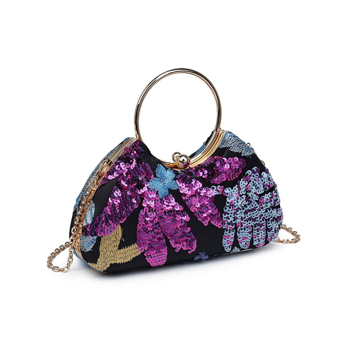 Phoebe Evening Bag: Black Multi