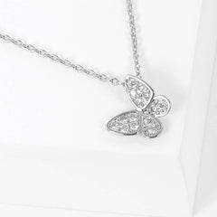 CZ Gold-Dipped Butterfly Necklace: RCR / ONE SIZE