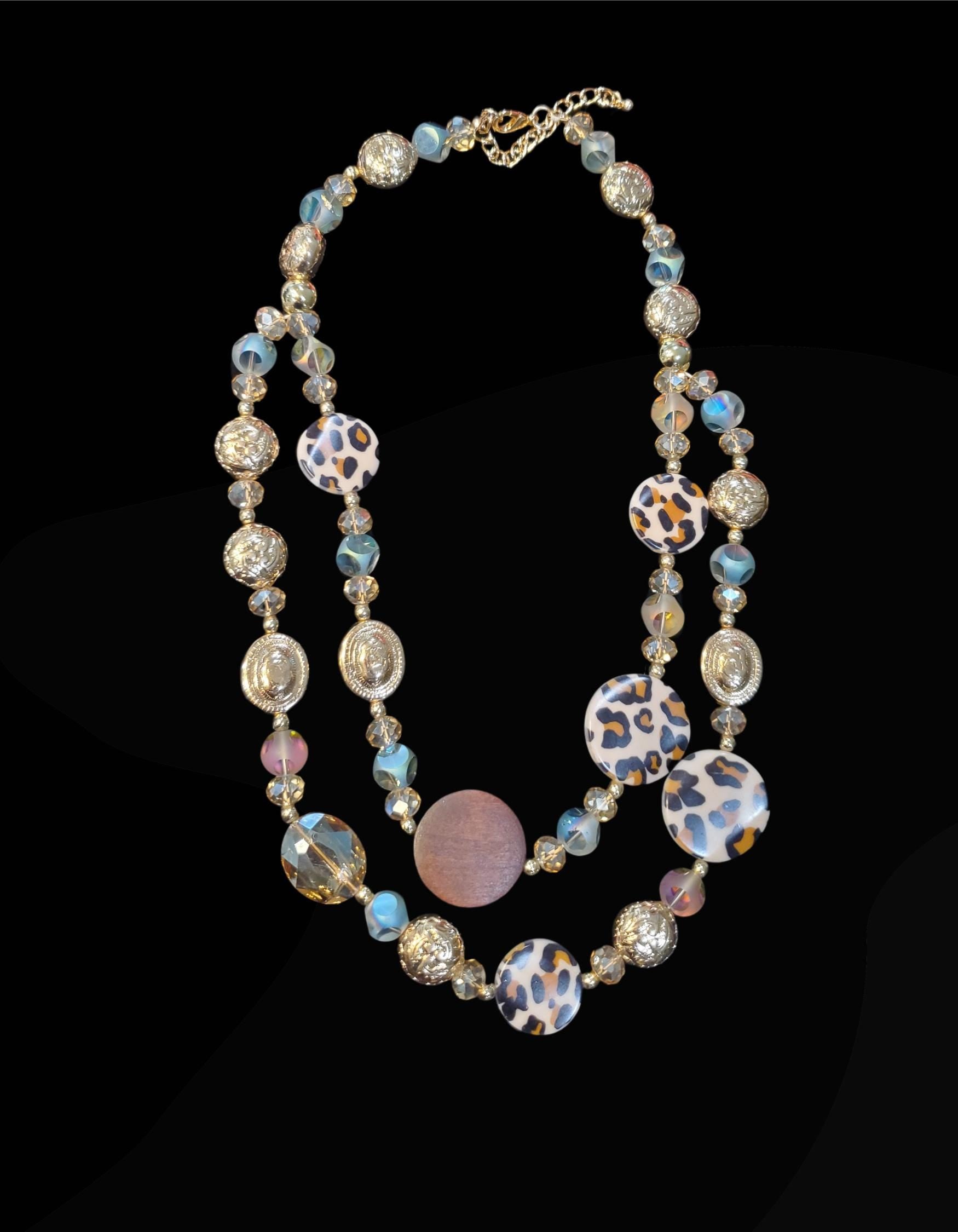 Two Layer Beaded Necklace Set