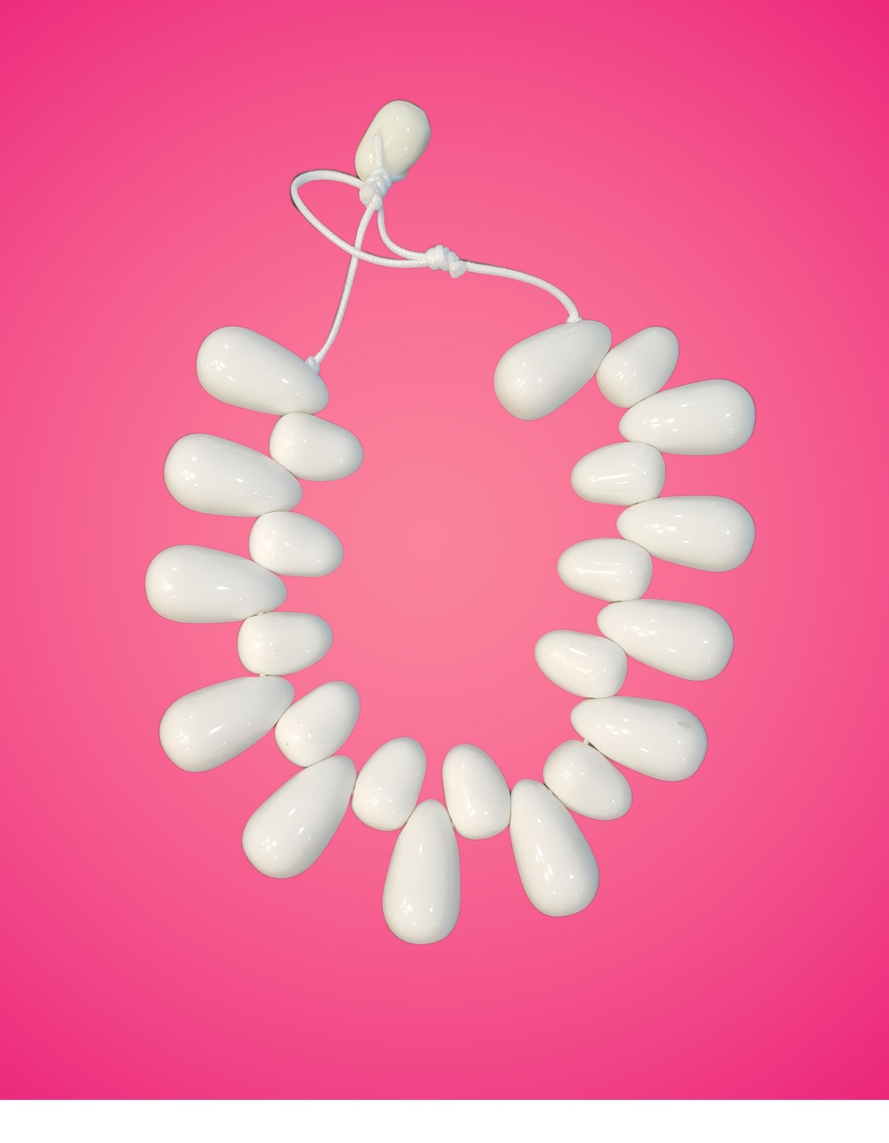 Flintstone Inspired Necklace Beaded, Fashion Jewelry