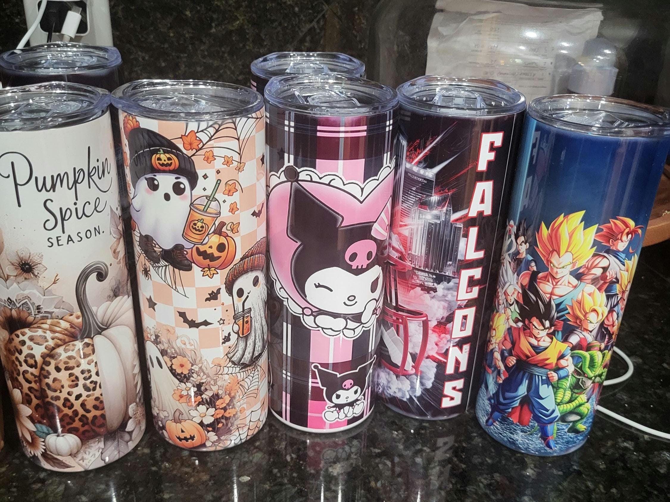 20 oz Tumbler, Multi Design with Double Wall, lid and straw