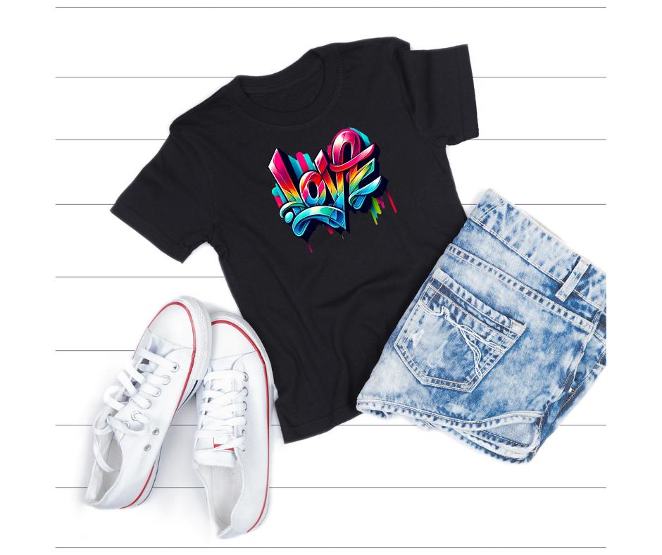 Graffiti Love Custom T-shirt/ Unisex