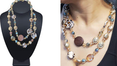 Two Layer Beaded Necklace Set