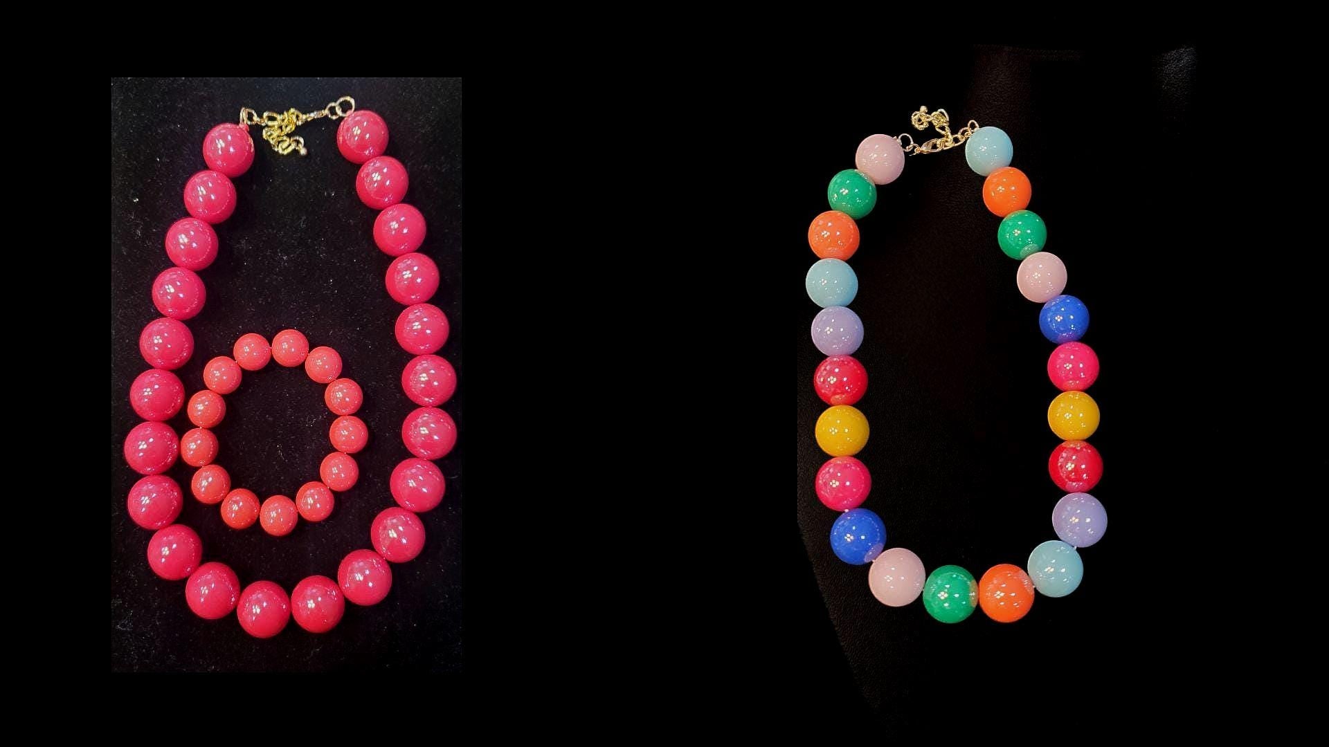 Beaded Necklace, Colorful Fashion Jewelry Necklace