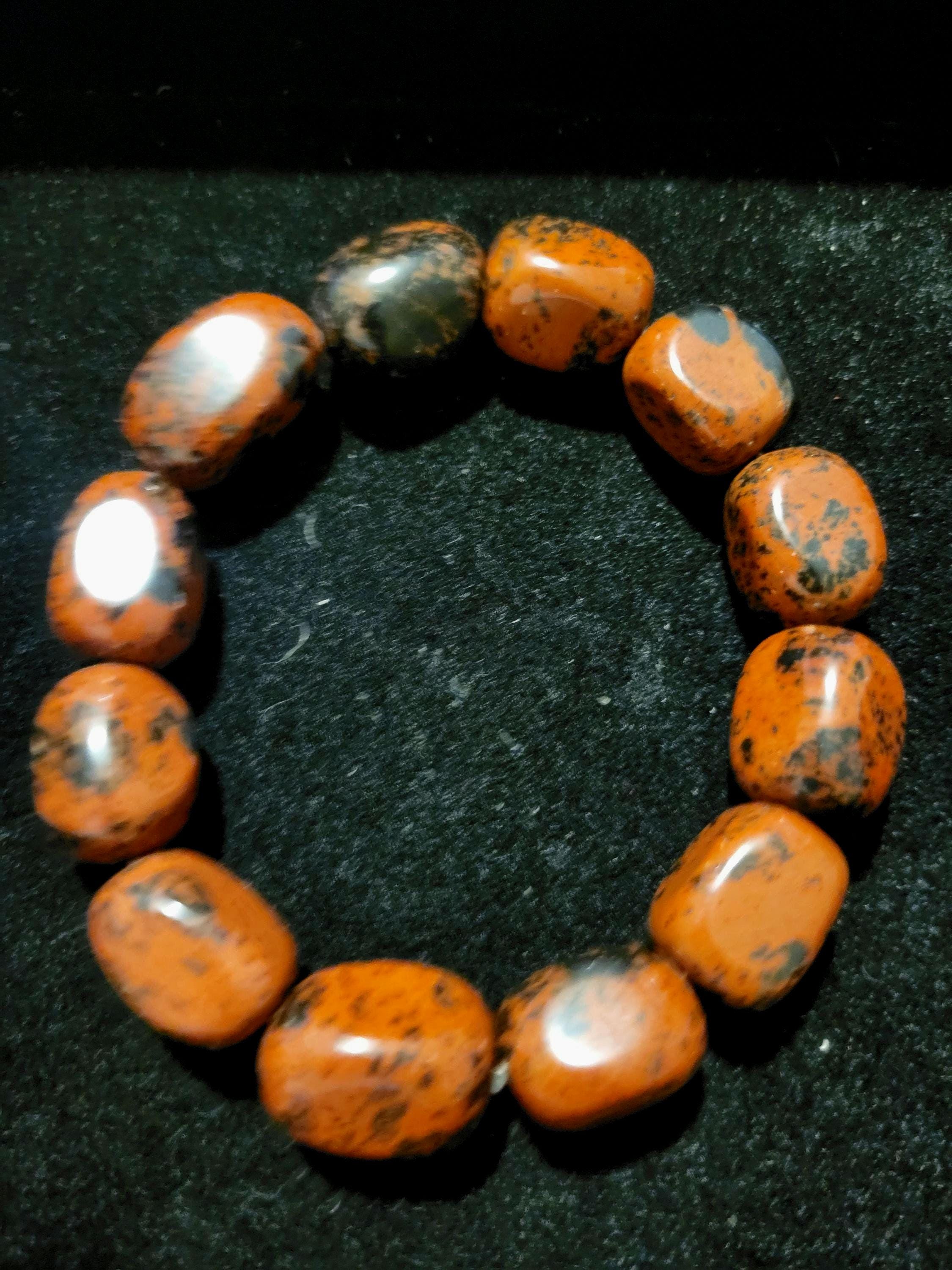 Mahogany Obsidian Gemstone Beaded Bracelets