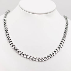 Stainless Steel Men's Necklace Woven Chain: 5MM wide and 60CM long