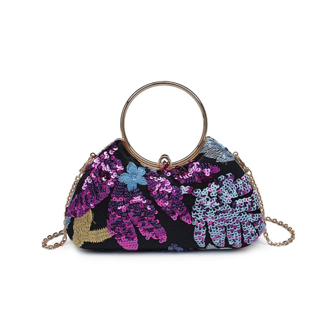 Phoebe Evening Bag: Black Multi
