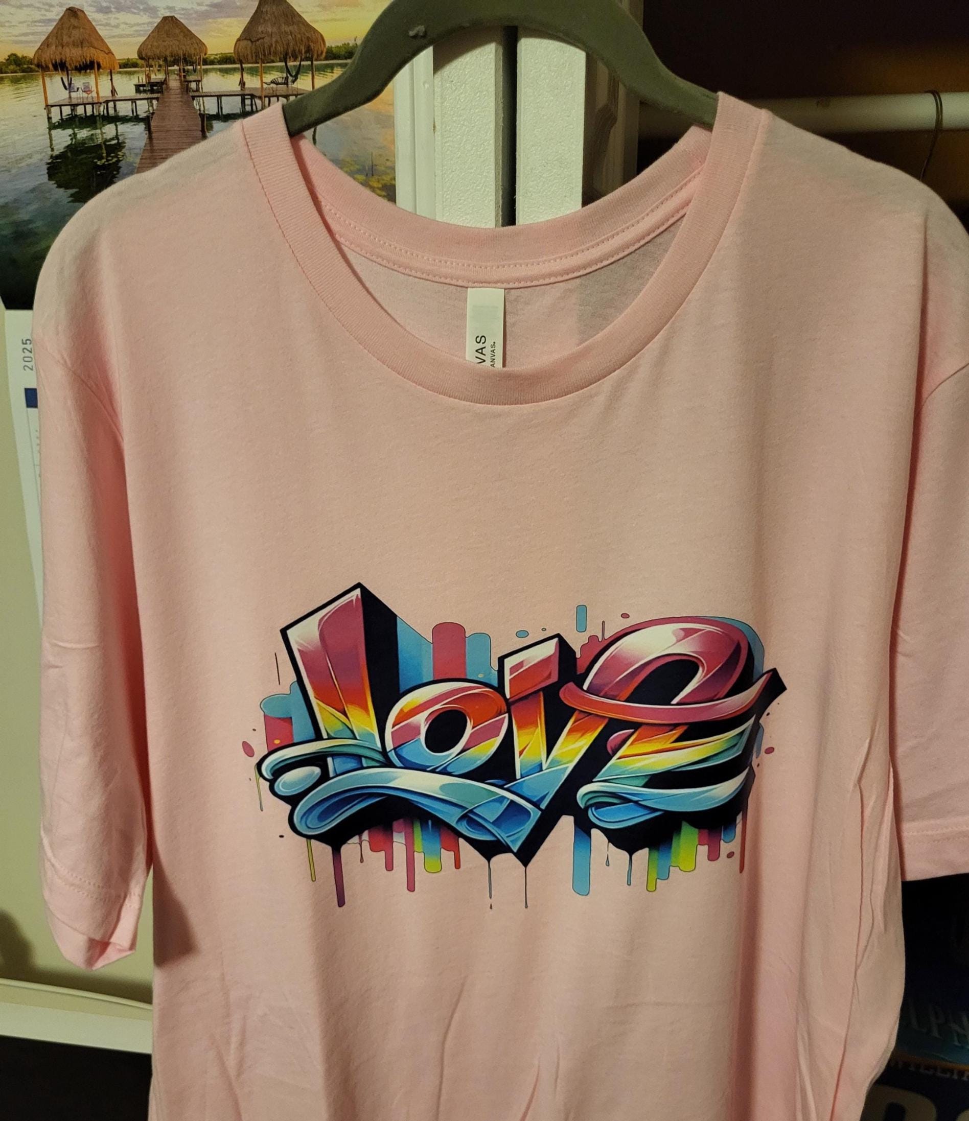 Graffiti Love Custom T-shirt/ Unisex