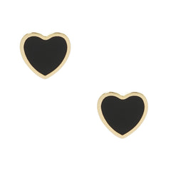 Heart Gold Dipped Post Earrings: GBK / ONE SIZE