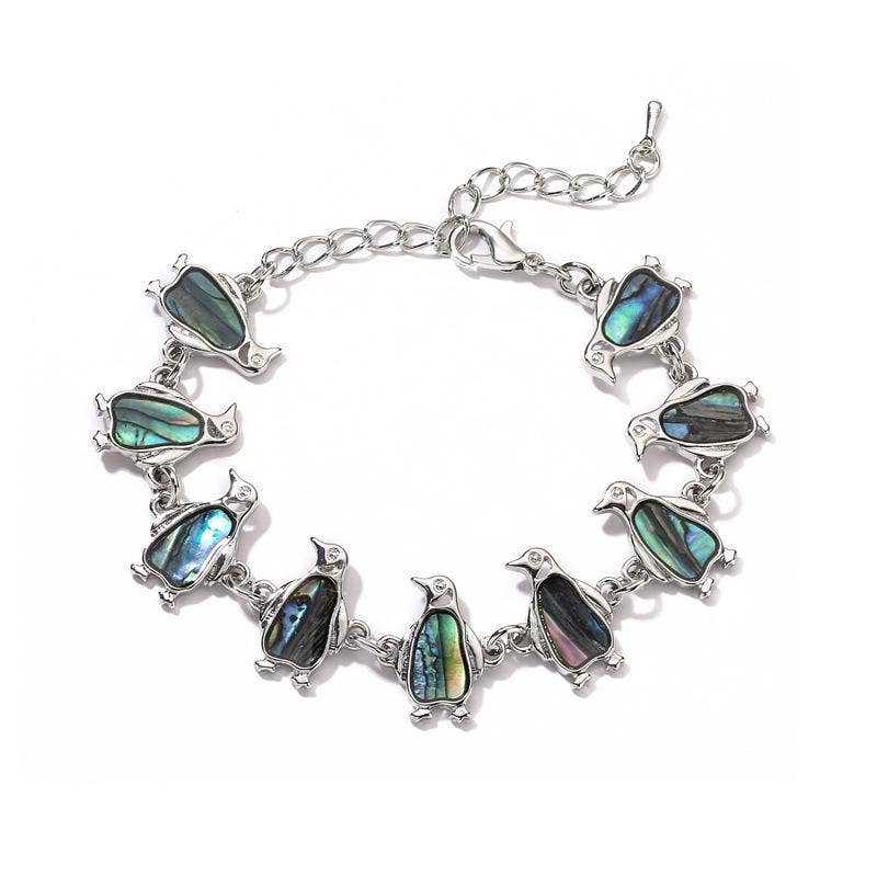 Multi-style Abalone Shell Metal Chain Bracelets: Square