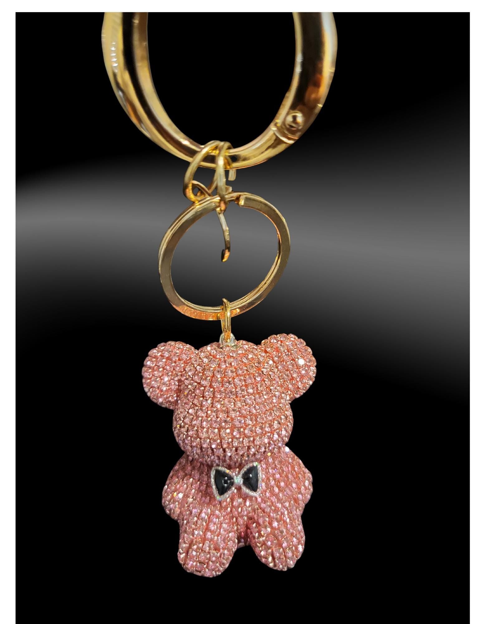 Cubic Zirconia Purse Charm Keychain