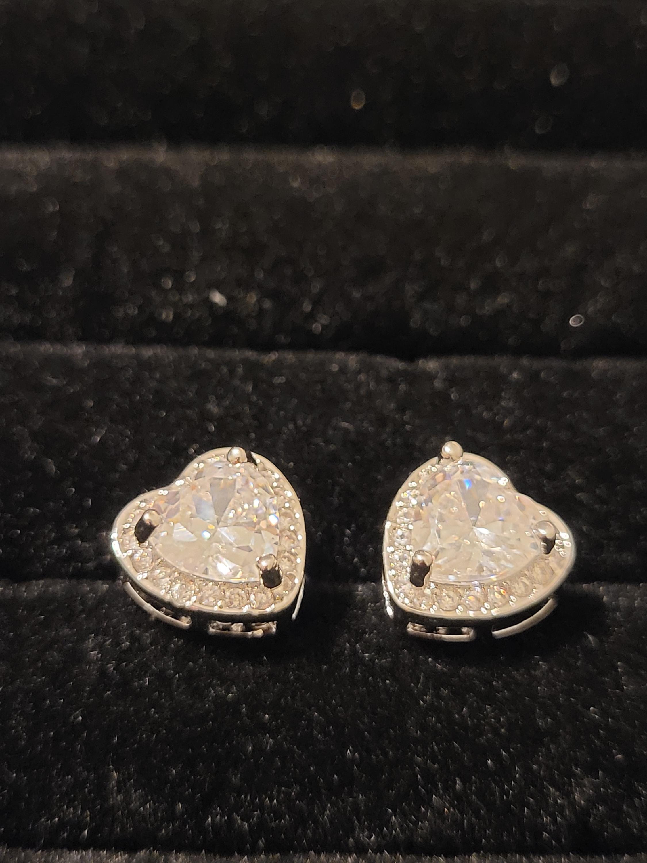 Heart shaped Cubic Zirconia Earrings