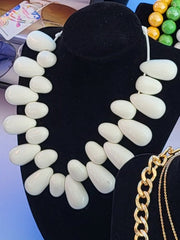 Beaded Necklace, Flintstone Inspired Fashion Jewelry