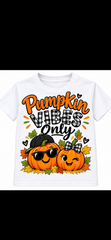 Pumpkin Vibes Only Kid Tshirt 🎃