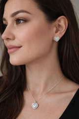 Heart shaped Cubic Zirconia Earrings